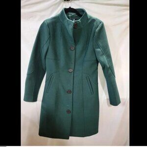 Bella Green Burberry Style Wool Coat sz SM NWT AMAZING